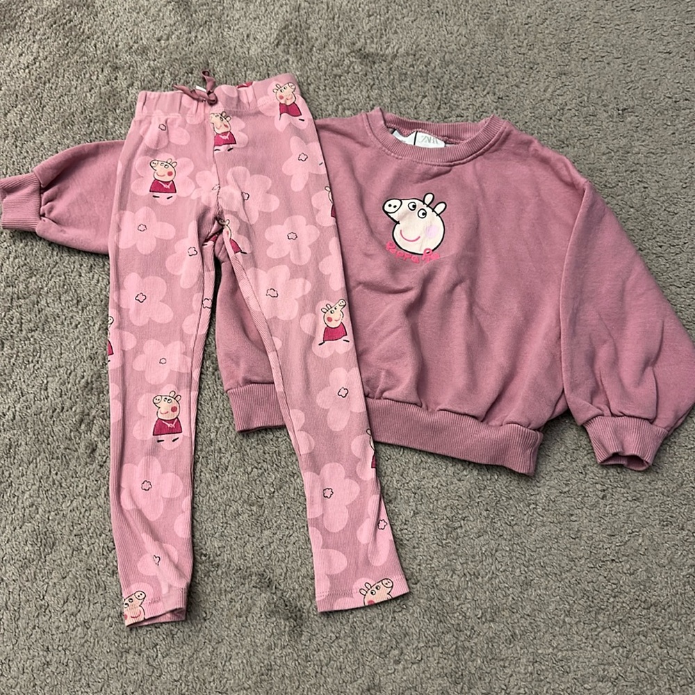 Zara Girls Peppa Pig Matching Set